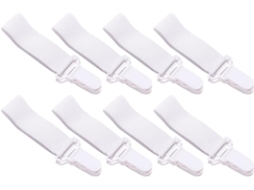 Prendedores De Lençol Supvox Para Colchões, 16 Peças, Plástico Branco Com Elástico Antiderrapante, Ideais Para Camas De