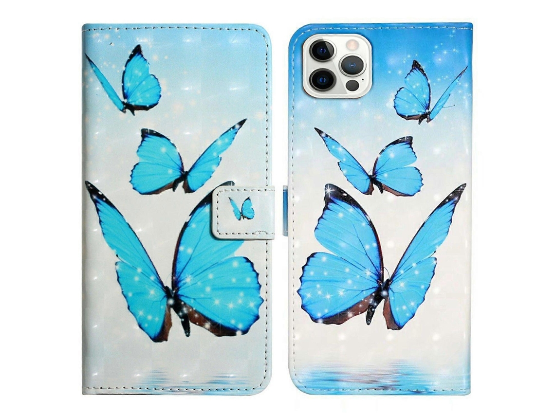 Capa Tipo Carteira Com Padrão 3d Para Iphone 16 Pro Max Em Couro