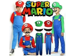 Traje De Cosplay Super Mario Para Adultos E Crianças - Festa De Carnaval, Halloween, Aniversário E Presente Luigi Green Girl