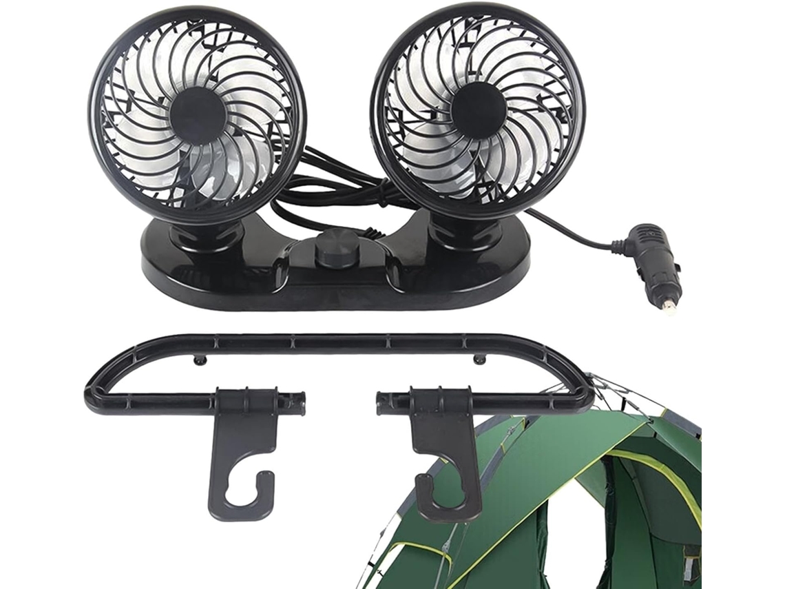 Ventilador Portátil Para Carro Com Duas Cabeças Bellv