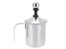 400ml Espumador de Leite em Aço Inoxidável Malha Dupla para Café Latte Cremoso