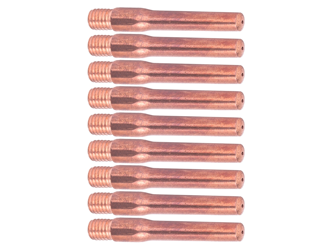 10 Peças De Pontas De Contato De Solda De Cobre Vermelho M6, Bicos Condutores, Acessório De Soldador 6.5x45x0.8mm