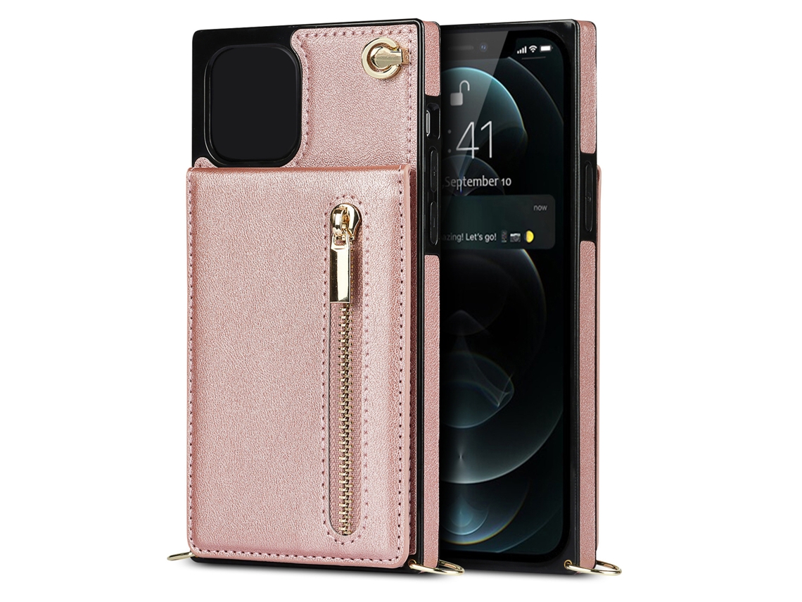 Capa de Telefone com Zíper Transversal para Série Iphone EOOCOO
