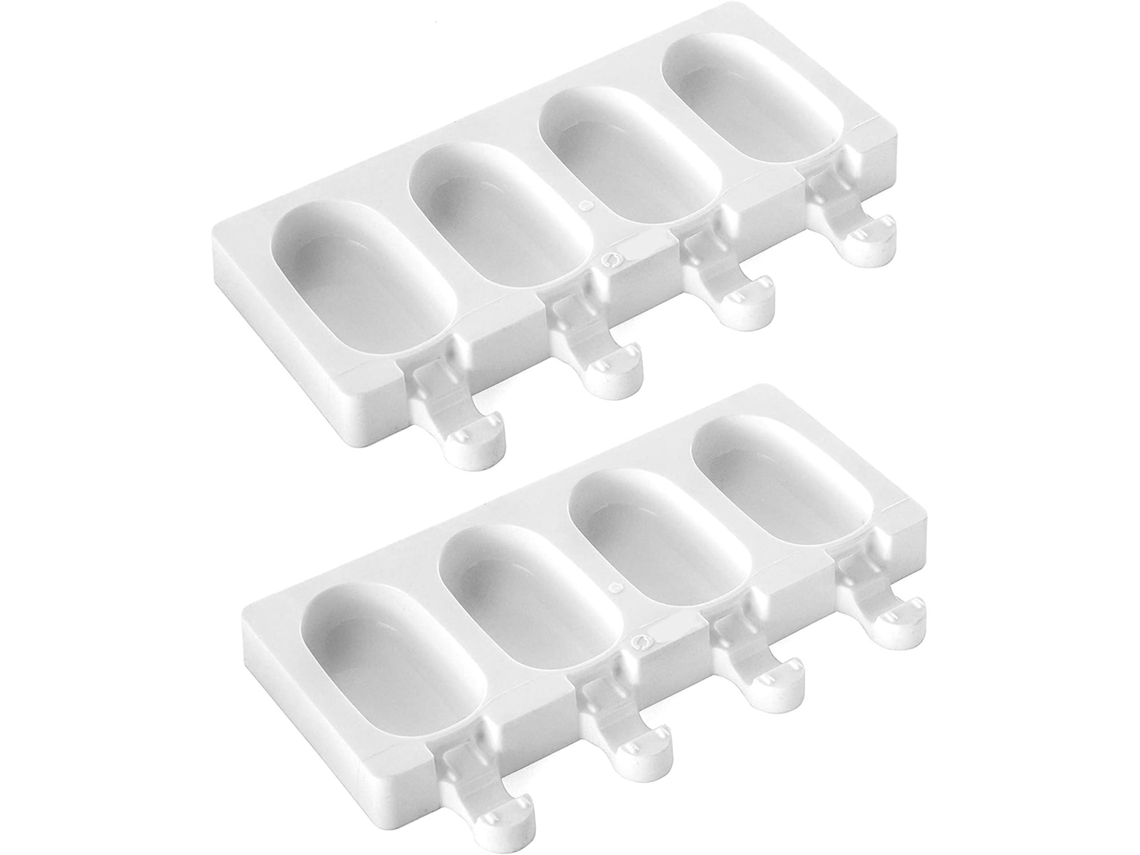 Formas Para Gelado Em Silicone 4 Picolés 70 Ml Cada Bpa Free 2 Peças
