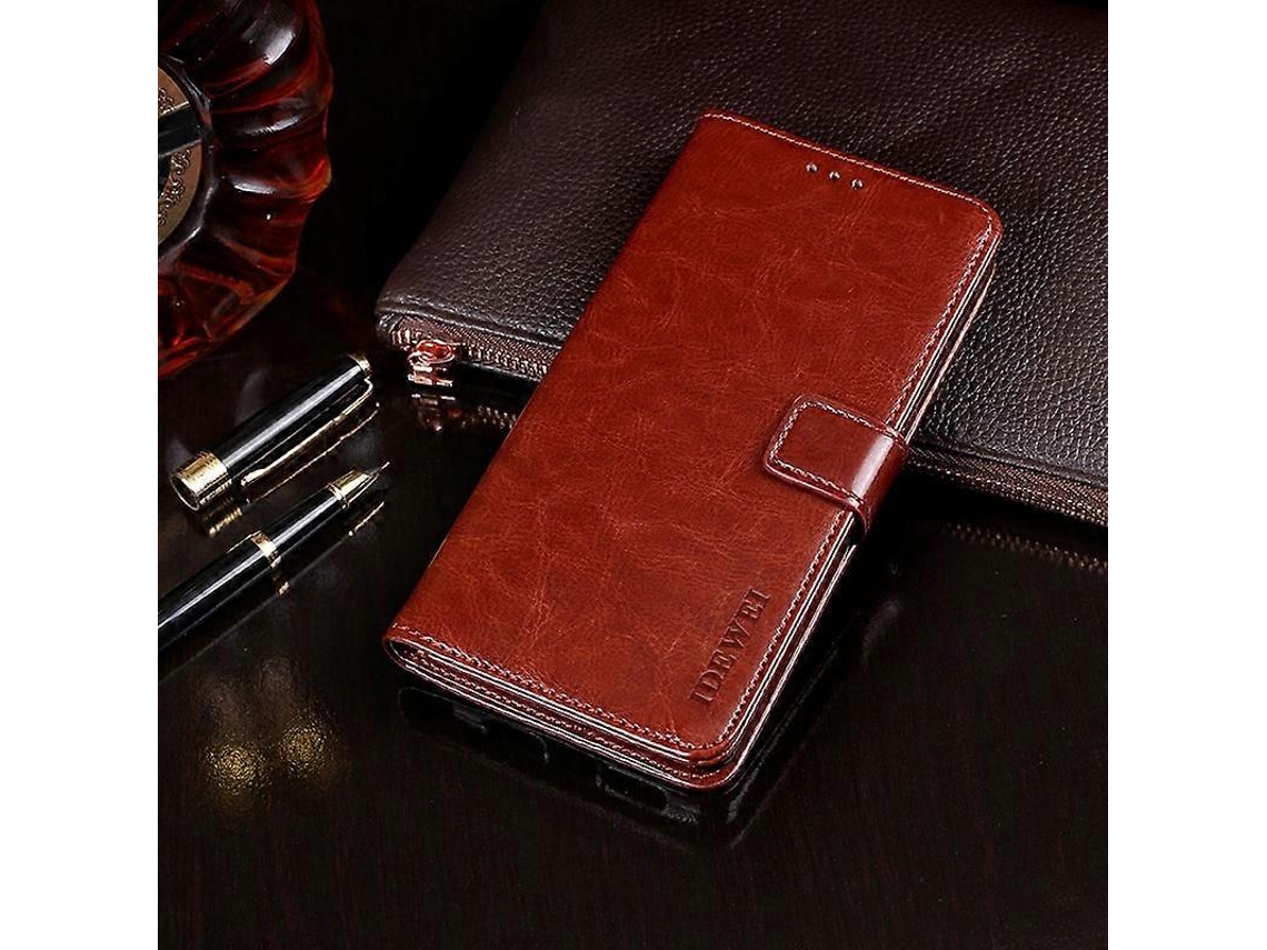 Capa De Couro Com Textura Crazy Horse, Formato Flip Horizontal, Com Suporte, Compartimentos Para Cartões E Carteira Para Galaxy M31.