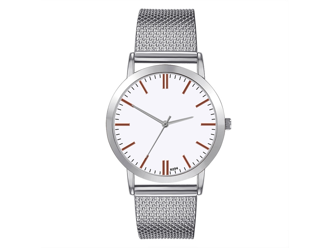 Reloj De Cuarzo Unisex Con Correa De Silicona Color Plata Zhoulianfa