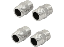Conjunto de 4 Niples Hexagonais de Aço Inoxidável 201 com Rosca Macho 1/2bsp CHABERLU