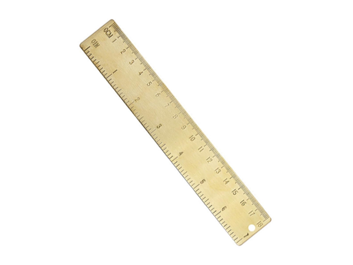 Latão Metal Régua, Balança Dupla, Multifuncional, 30cm