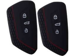 Kit Com 2 Capas Pretas Macias Para Chaves De Carro, Compatíveis Com Enyaq Iv E Id 4 Modelos De 2021a 2024