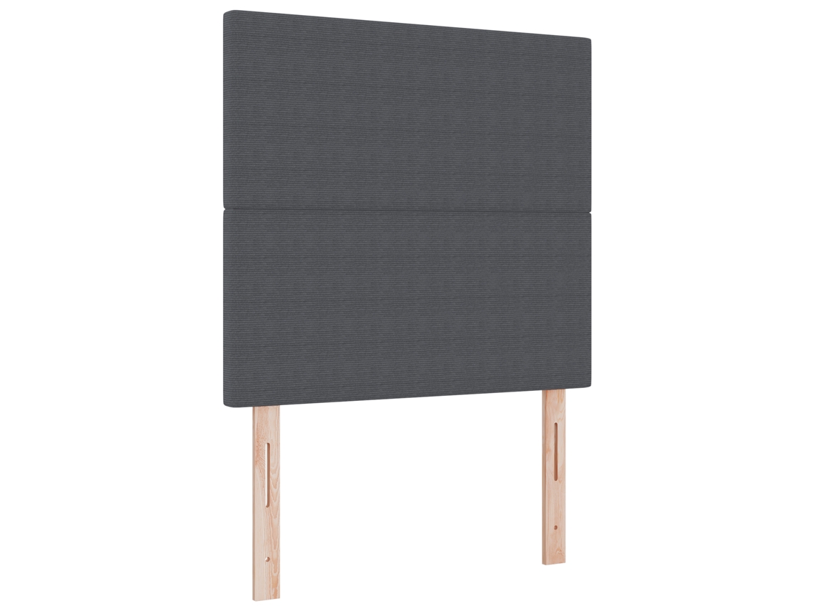 Conjunto 1 Cabeceira Estofada Vidaxl Cinzento Cordão (90 Cm)