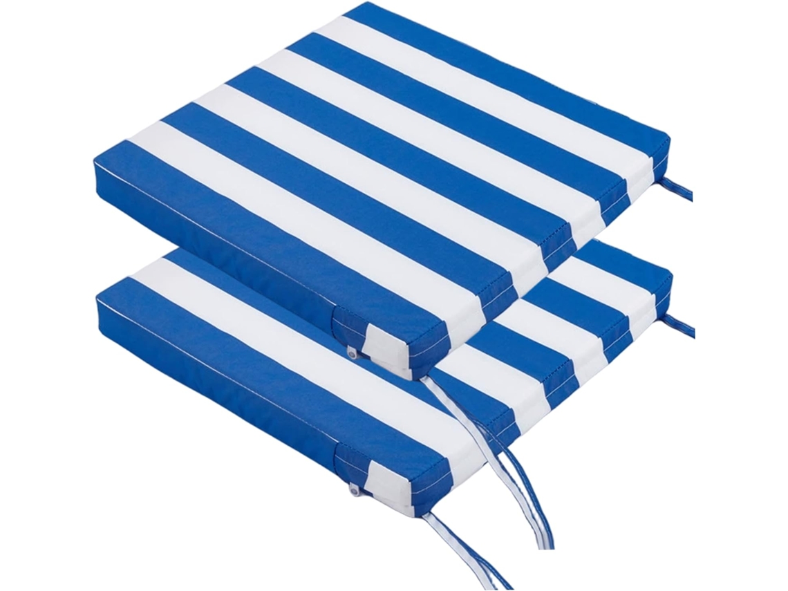 Conjunto De 2 Almofadas Para Área Externa, Impermeáveis E Resistentes Ao Desbotamento, Com Amarras E Zíper Invisível