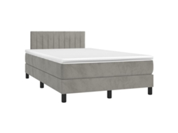 Box Spring Bed, Box Spring Beds Vidaxl Cinzeto Veludo (120 X 190 Cm)