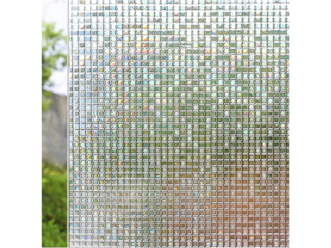 Película Para Janela Mosaico Decorativo Com Aderência Estática