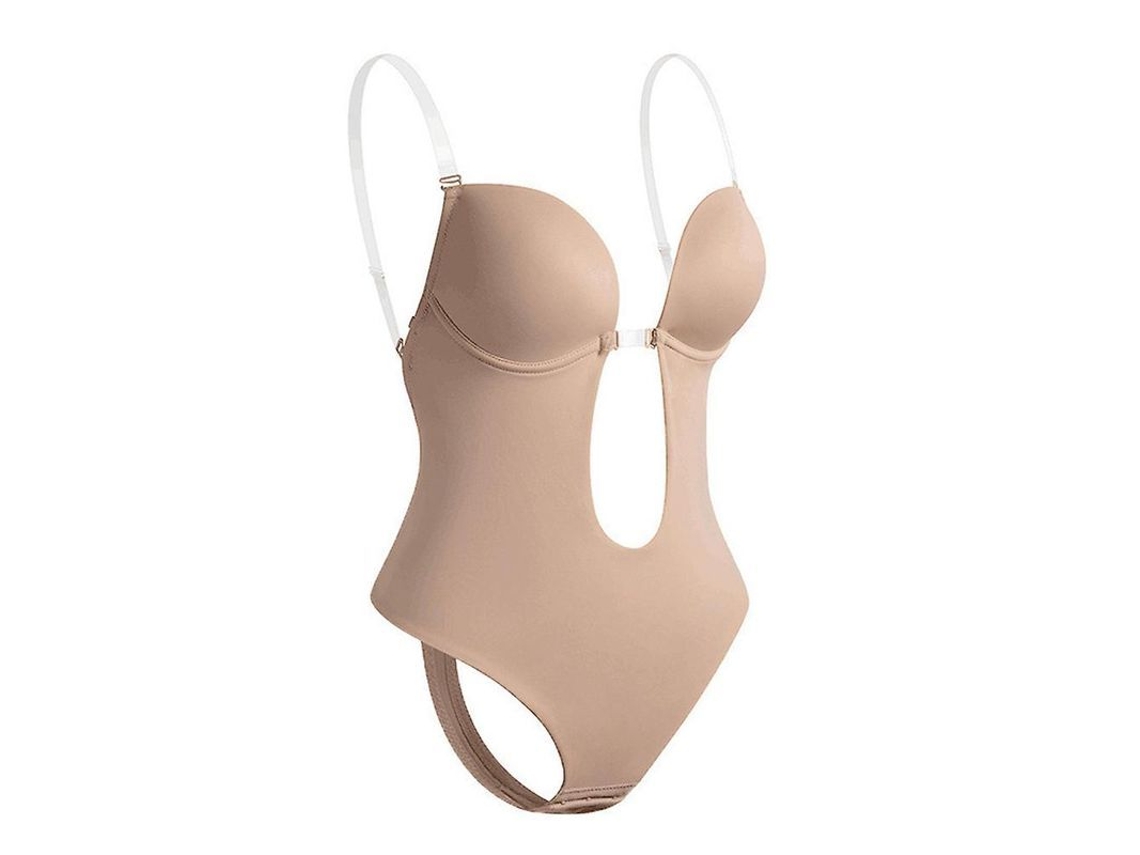 Shapewear Sem Costas Para Mulheres Com Suporte Abdominal E Alças Transparentes Em Seda De Leite Complexão