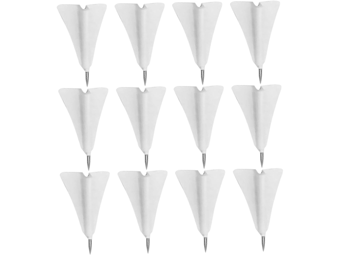 Conjunto De 12 Tachinhas Substituíveis Kichvoe, Com Design De Avião Papel, Feitas De Abs E Aço, Versáteis E Seguras Para