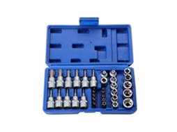 Kit 34 Peças Soquetes e Torx Bits S/MARCA