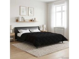 Vidaxl Duvet De Ano Inteiro Colchonete Preto 240 X 260 Cm