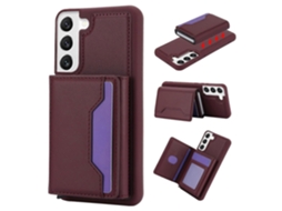 Capa De Celular Em Couro Com Compartimento Removível Para Cartões E Proteção Rfid Para Samsung Galaxy S23+