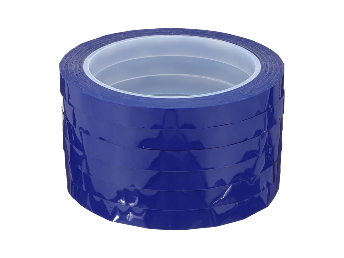 6 Rolos De Fita Isolante Pet Azul Resistente A Altas Temperaturas, Alta Resistência Ao Rasgo Para Uso Doméstico E