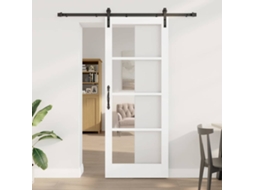 Vidaxl Porta Deslizante Orkdal Branco E Preto 83 X 211 Cm