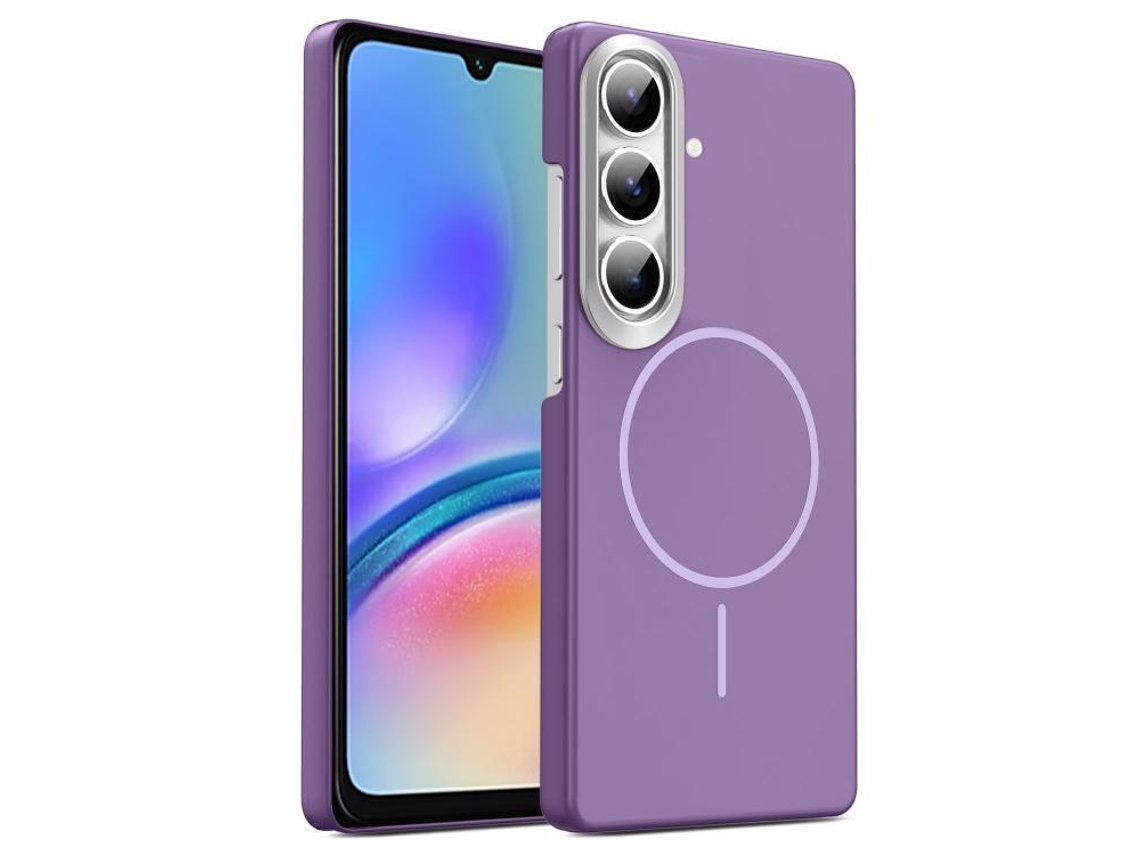 Capa Para Samsung Galaxy A05s Fina Circular Magsafe À Prova De Choque Dourada Em Policarbonato Roxa