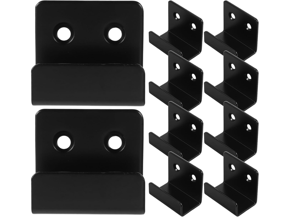 Suportes De Parede Reforçados Em Ferro Preto Azulejos E Espelhos, 10 Peças, Ajustáveis Com Fivela, Uso