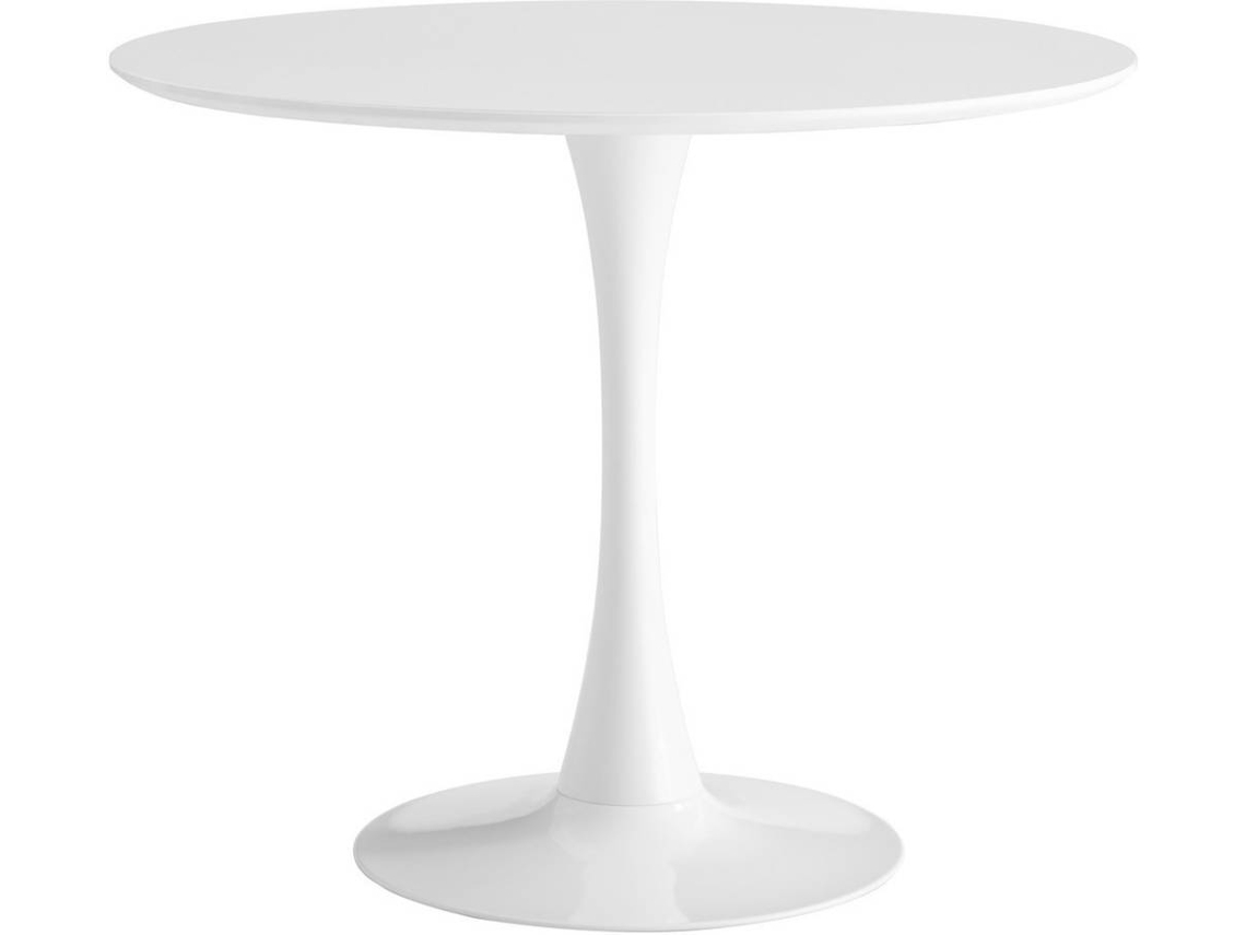 Mesa VMO HOME Ibiza White Ø90 Cm (96 cm x 96 cm x 6 cm - Branco)