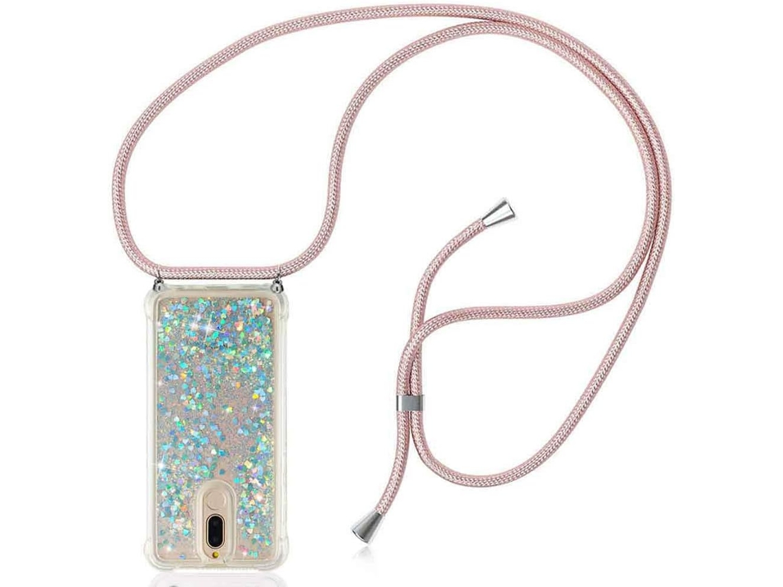 Correia Bling Líquido Companheiro Lite Versão Popular Brilhante para Huawei Huawei Mate 10 Lite HONGWE. Transparente