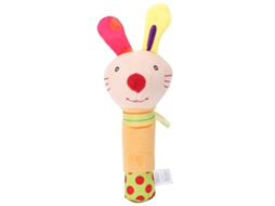 Primerox brinquedo Chocalho de Mão Pelúcia Fofo Animal para Bebê Coelho Cachorro Abelha Coruja Tartaruga Papagaio