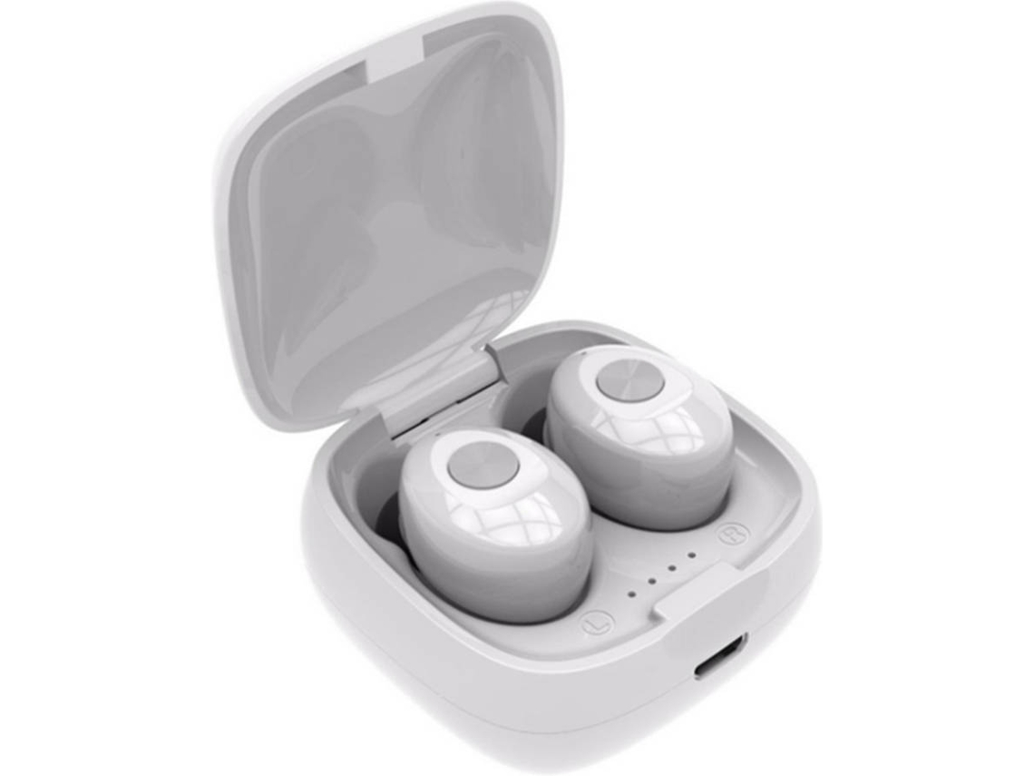 Auriculares Bluetooth True Wireless WJS CT1129 (In Ear - Microfone - Branco)