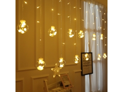 Cortina de Luzes em Formato Bola Desejos com Controle Remoto, Luzes de Fada Cintilantes para Decoração Casamentos, Festas BRILVIBERA