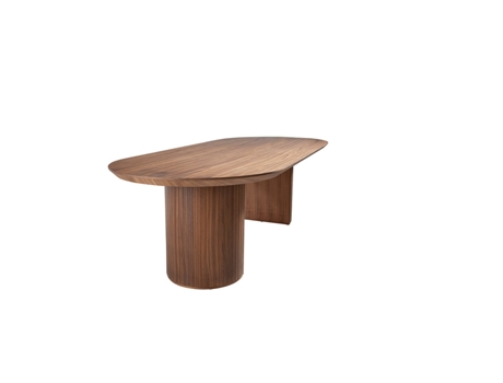 Mesa de Refeição ANGEL CERDA (Ø 240 x 105 x 75 cm - Folheado de Noz - Nogueira)