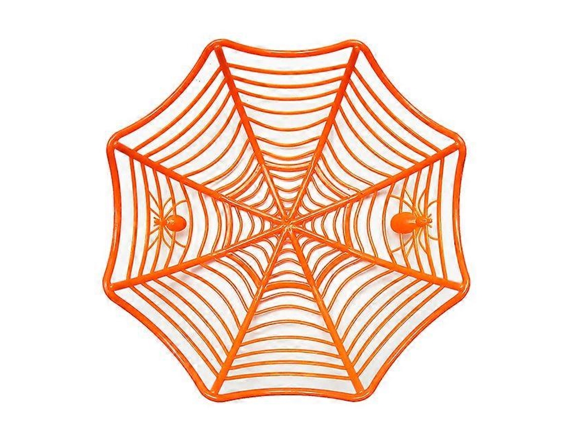 Cesto De Doces De Halloween Com Teia De Aranha, Decoração Para Festas E Casa--c