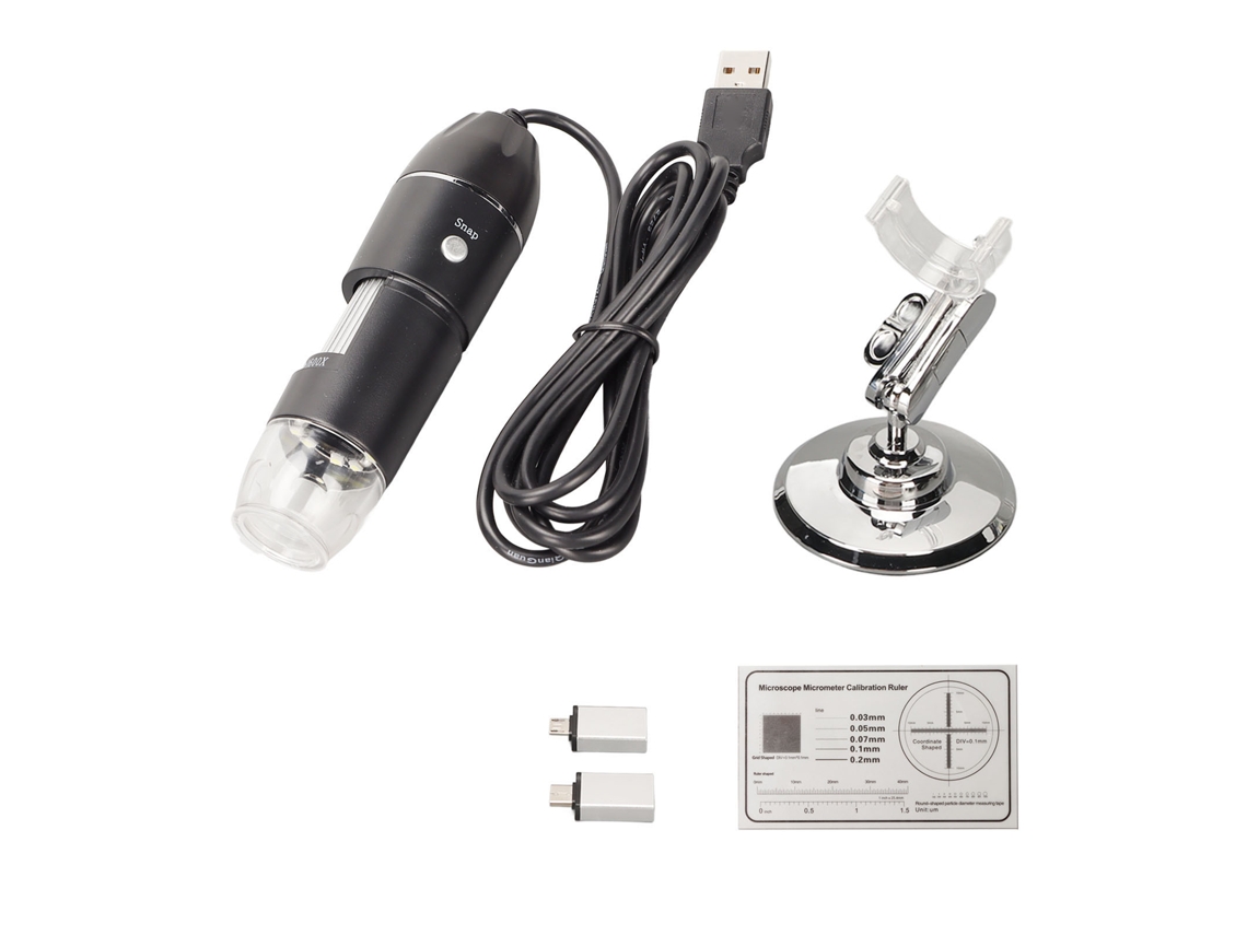 Microscopio Digital 3 en 1, 1600x, para Joyas y Electrónica S/MARCA