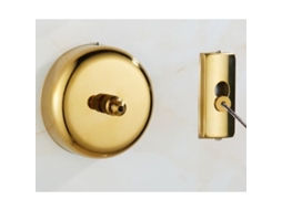 Varal retrátil Slowmoose de 2,8 m, extensível e de parede (dourado)