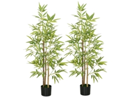 Bambu Artificial 498 Folhas (decoração Sala/escritório, Ø15x120cm)