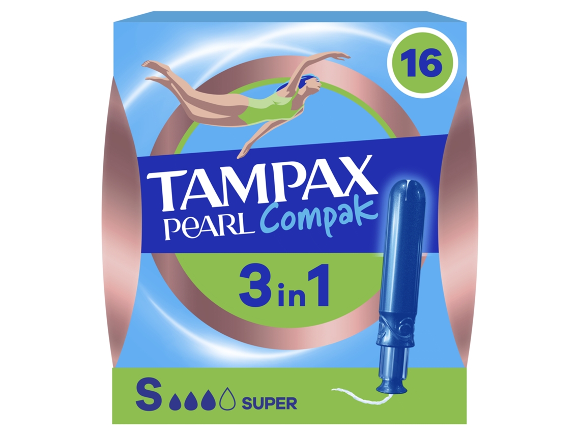 Tampões Pearl Compak Super Com Aplicador Tampax