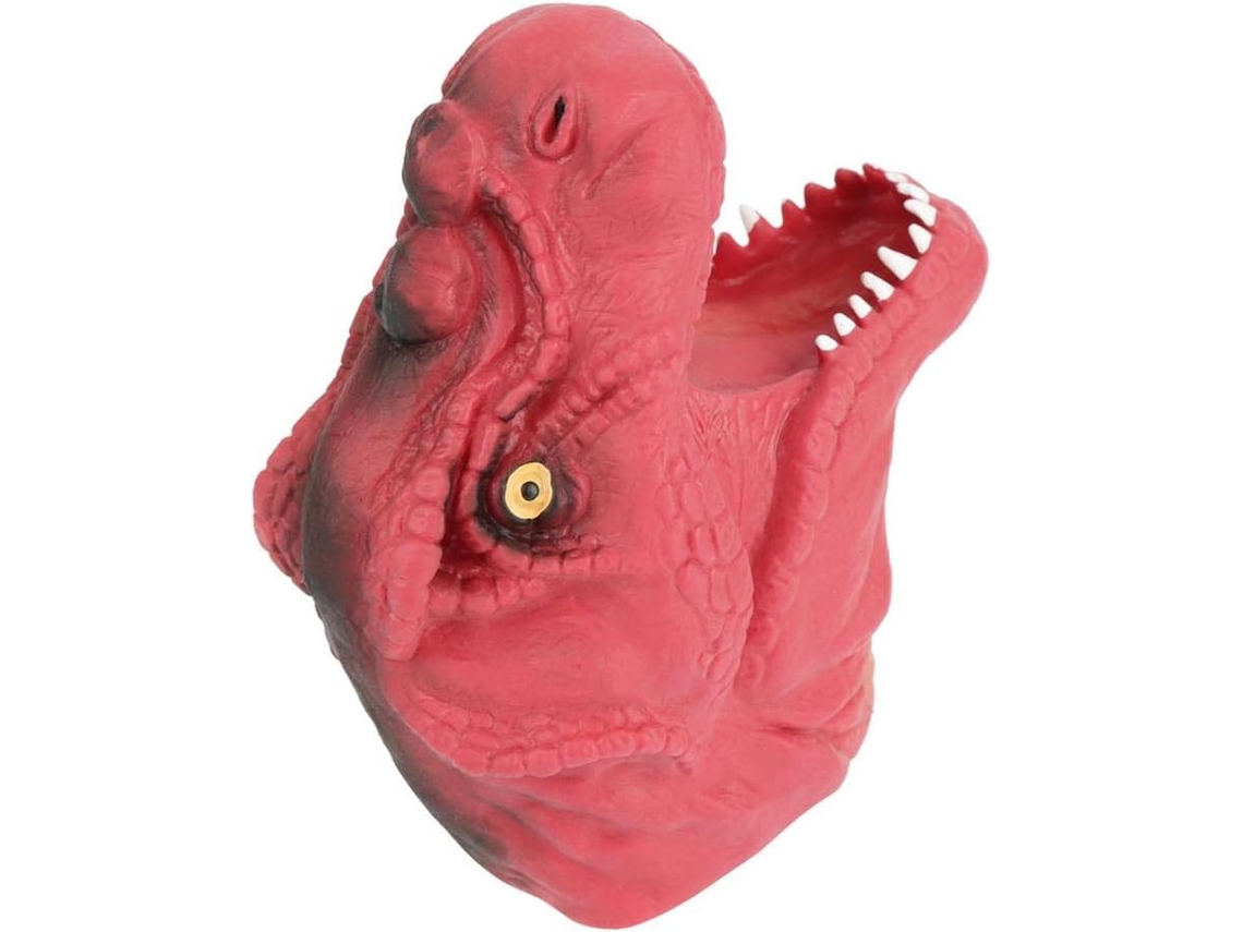 Fantoche De Mão De Dinossauro Plástico Para Crianças, Cor Vermelha Igvtrade