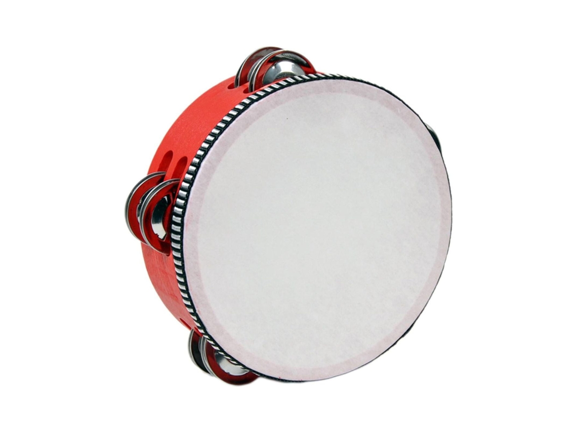 Elysve Pandeiro De Percussão Vermelho 6 Polegadas