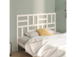 Vidaxl Cabeceira De Cama 146x4x104 Cm Pinho Maciço Branco