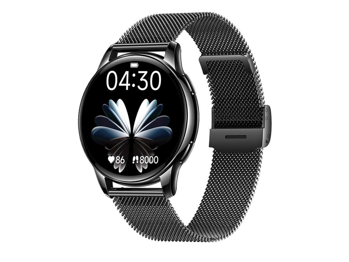 SHAH ARPAN Y11 Relógio Inteligente Amoled de 1 32 Polegadas Bluetooth Chamada Oxigênio no Sangue Frequência Cardíaca À Prova D'Água Preto Milão