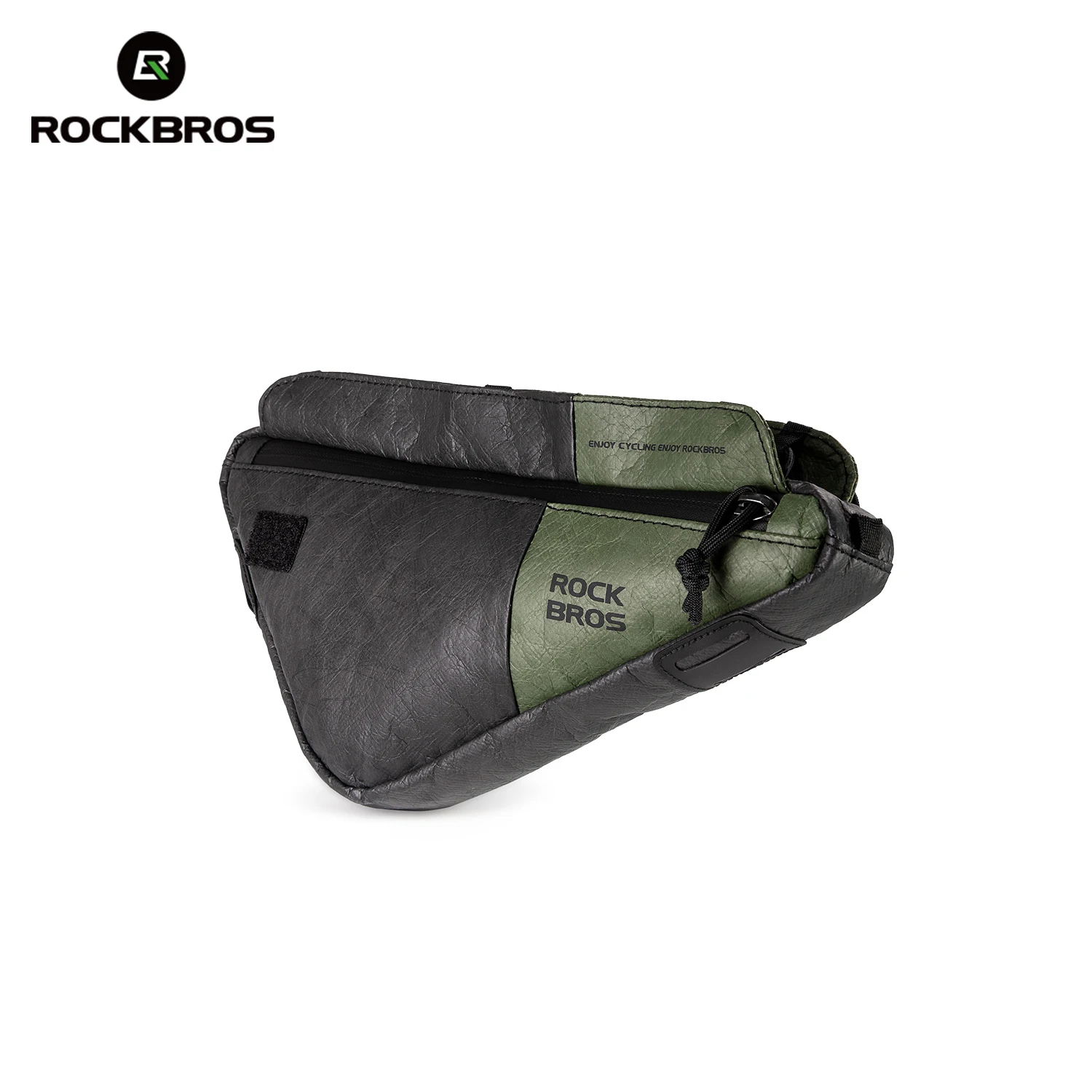 Bolsa triangular ecológica para quadro de bicicleta, resistente