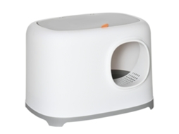 Banheiro Fechado com Tampa e Pá, Caixa de Areia para Gato, Plástico , 55l X 40w X 39h Cm, Branco Ge (pp)