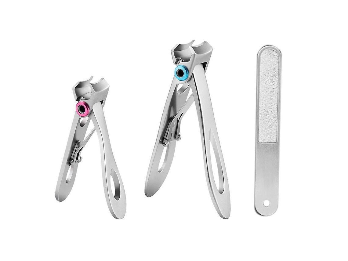 Lurelia Kit De Manicure Pet, 3 Peças, Cortador E Lima, Unhas Grossas, Com Estojo, Aço Inoxidável, Preto
