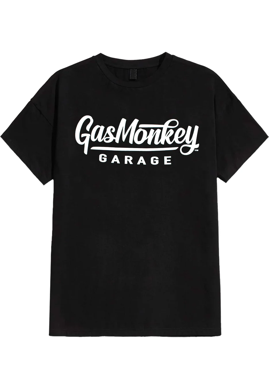 Size:s Rockinstone Gas Monkey Garage - Large Script Logo - T-shirt Unisex Adults