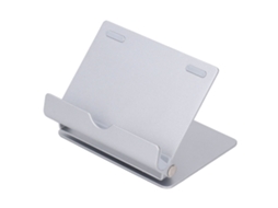 Suporte Portátil Prateado Para Celular, Dobrável E Ajustável Em 360 Graus, Em Liga De Alumínio, Para Celulares E Tablets.