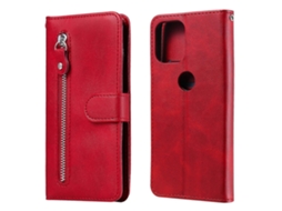Capa De Couro Texturizada Para Motorola Moto G100 / Edge S, Com Zíper, Abertura Horizontal, Suporte, Compartimentos Para Cartões E Carteira.