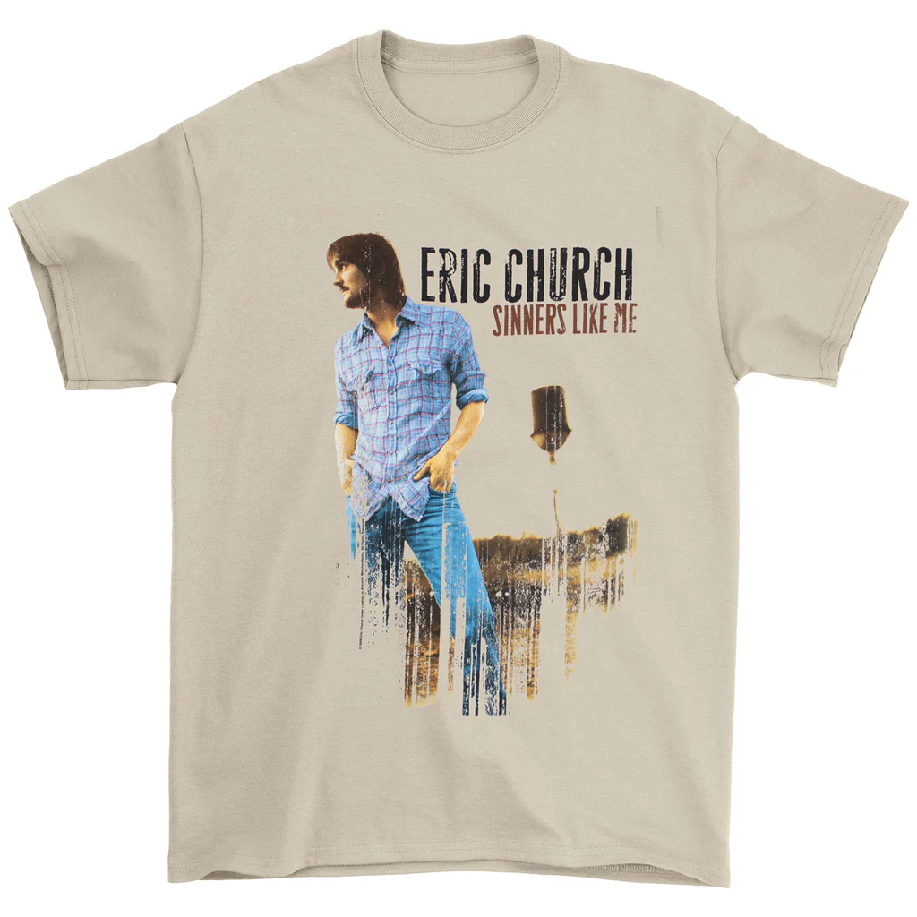 Rockinstone Unisex Eric Church Sinners Like Me T-shirt-xxxl