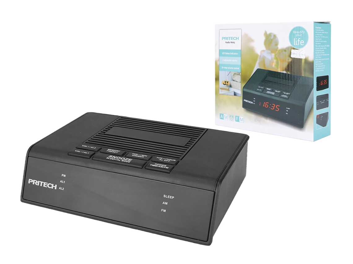 Rádio Despertador Digital PRITECH Cc-727 Preto