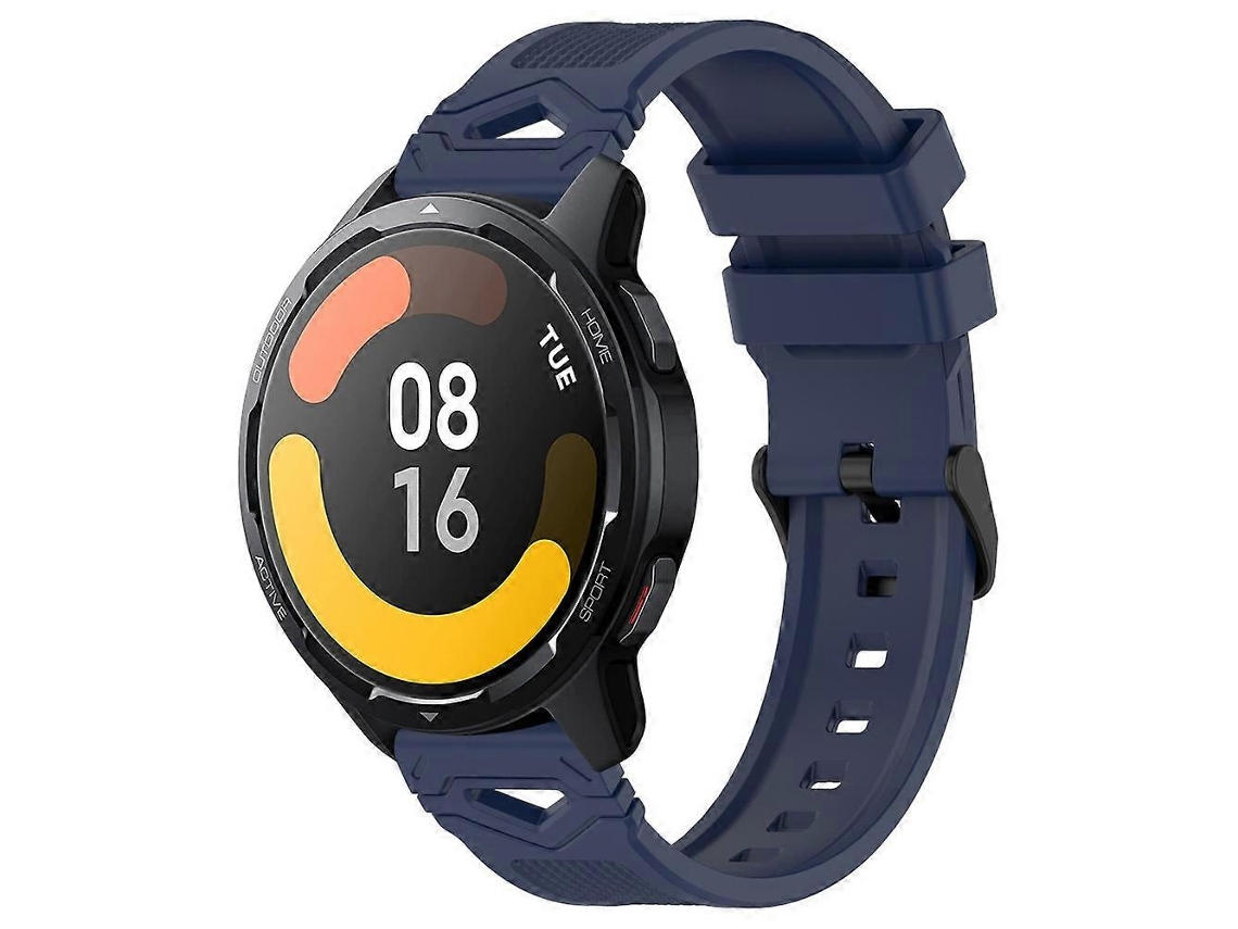 Pulseira De Silicone Preta Com Fivela Pontilhada Para Xiaomi Watch 22mm